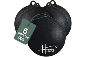 Home Cocoon Protezione Piano Induzione – Set 5 Tappetini Protettivi Ø20cm e Ø22cm, Copertura Silicone Antigraffio per Piano Cottura a Induzione 5 Fuochi, Protezione Universale Salva Cucina Idea Regalo