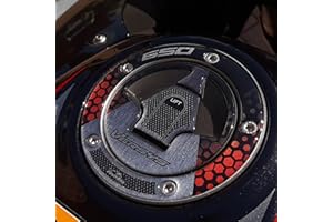 RESIN BIKE Adhesivo 3D Tapón Depósito Compatible con Kawasaki Versys 650 2017-2020 Rojo