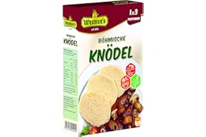 WERNER'S Werner´s Böhmische Knödel 3 Portionen, 8 Packungen pro Karton, Ohne Konservierungs- und Farbstoffe, ohne Geschmacksverstärker