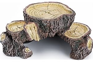 BORLECH Reptile Cave Hideout Habitat, Great for Bearded Dragons, Leopard Geckos, Lizards, Turtles, Snakes, Frogs, Scorpions, Spiders and Other Reptiles, Amphibians (A - Medium)