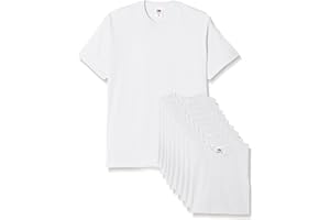 Fruit of the Loom Herren Original T. T-Shirt (10er Pack), weiß, XL