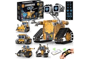 Technik Roboter Bauspielzeug für Kinder, 5 in 1 robots mit App & ferngesteuert Technic Wall robotik bausatz mit 16 LED Mimik, 373 Stück RC programmierbarer roboter Spielzeug Geschenk für 5 6 7 8 jahre