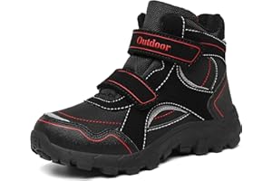 ZYLDK Kids Walking Hiking Boots Lightweigh Winter Warm Snow Non-Slip Outdoor Climbing Shoes