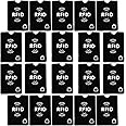 SaiTech IT RFID Blocking Credit Card Holders Sleeves for Identity Theft Protection, Perfectly Fits in Wallet/Purse-Silver, Black, RFID Card Sleeve 20 Pcs Black, Compact