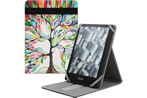 HoYiXi Foldable Étui pour 6.8" Kindle Paperwhite 11è Gen 2021/Signature Edition 2021/Kindle 2019 10è Gen Housse de Support à Rabat Vertical pour 6-6.8'' Kindle Kobo Sony E-Book E-Reader - Arbre