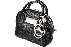 YOLEV Mini sac fourre-tout porte-clés porte-monnaie en cuir PU Mini porte-monnaie porte-clés mignon porte-clés portefeuille pochette mini trousse de maquillage