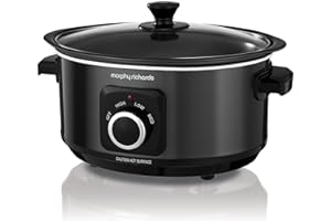 (Black) - Morphy Richards Slow Cooker Sear and Stew 460012 3.5L Black Slow Cooker