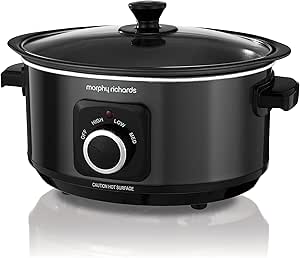Morphy Richards Slow Cooker Sear and Stew 460012 3.5L Black Slowcooker
