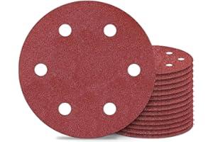 HOTCKB 15 Piezas Disco de Lijado 225mm Papeles de Lija 6 Agujeros Discos de Pulir para Lijadora Grano 120