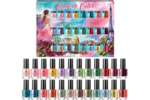 BEAUTY4BRITAIN Envie De Color Set de Esmaltes – Colección Completa de 24 Colores en Caja Artística Paris-London – Marca Británica (Set A)