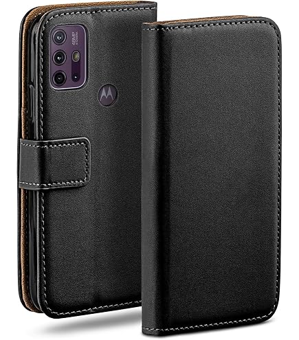 Echtleder-Hülle Für Motorola Moto G7 & G7 Plus: Mit Kartenfach, Magnetverschluss & Standfunktion