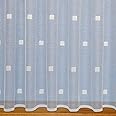 John Aird Squares White Net Curtain - Width Sold By The Metre (Drop: 40" (102cm))