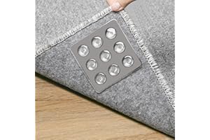 Adesivi Antiscivolo per Tappeti, Fowooyeen Silicone Tappetino Antiscivolo, 8 Pezzi Moquette Strisce Pinza per Tappeto, Nastro Moquette Tagliabile e Lavabile, Impedire il Movimento, Rug Gripper, Grigio