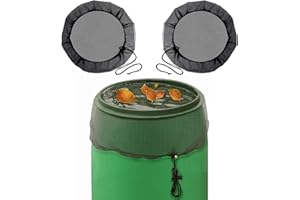 GRANTOP 2 Unidades de Red para Barril de Lluvia, protección contra Mosquitos, Resistente a la Intemperie, Cubierta con cordón de tracción, 83 cm, protección para Mosquitos, Hojas y Animales pequeños