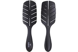 PURELEI® Szczotka do włosów Black – trwała, ergonomiczna, przyjazna dla środowiska szczotka do usuwania włosów – szczotka do mokrych włosów – szczotka do włosów dla kobiet