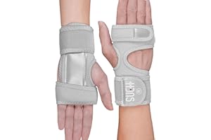 SUEH DESIGN Attelle Poignet, 1 Paire d'Orthèses de Poignet pour la Main Droite Gauche, Protege Poignet pour Soulager la Douleur due au Syndrome du Canal Carpien, Tendinite et Arthrite, Gris