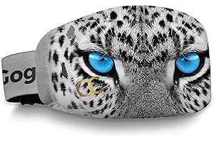 GogglesCover Premium Protective ski and snowboard goggles cover, snow leopard design