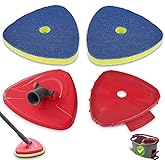 2 Piezas Funda de Recambio para Fregona Vileda Turbo Spin, Cabezales de Recambio para Fregona con 2 Cepillos de Espuma 1 Base