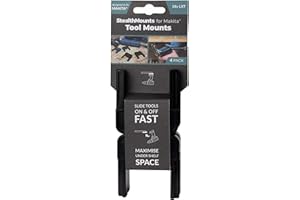 StealthMounts Organiseurs d'Outils pour Makita 18v | Support de Rangement Sans Fil | Lot de 4 | Organisateurs Noir