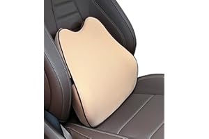 jutyum Comfort Lumbar Support Cushion, Ergonomic Memory Foam Lumbar Support for Car, Back Support Cushion Pillow, Breathable Car Seat Back Support for Office Chair Car
