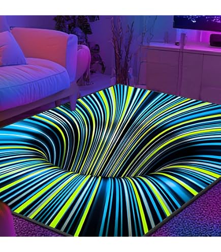 Produktbild von GUOCU Weihnachten Dekoration Fußmatte 3D Wirbel Optischer