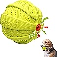 LaRoo Squeaky Dog Ball Toy, Durable Natural Rubber Squeaker Ball Chew Toy for Floating Throwing Training Teeth Cleaning Pet Small Medium Large Dogs…