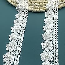 Nastro Di Pizzo Bianco - 15 Yard (13.5m), Larghezza 2cm, Per Decorazioni, Matrimoni, Craft - Foto 8