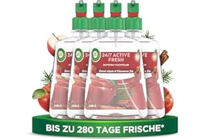 Air Wick Active Fresh – Aeorosolfreier, automatischer Lufterfrischer – Raumduft Baked Apple & Cinnamon Joy – 4 x 228 ml Nachfüller
