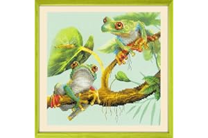 Riolis 0083 PT - Kit para punto de cruz (algodón, 2020 cm), diseño de ranas