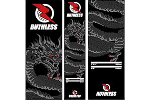 RUTHLESS Dartmatte | strapazierfähige, rutschfeste und langlebige Teppich-Dartmatte für den Boden, schwarz