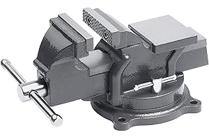 Meister Imadło – obrotowe – rozpiętość 125 mm – wysokiej jakości szczęki stalowe – bezpieczne mocowanie obrabianych przedmiotów/imadło stołowe ze szczękami ochronnymi/masywny z żeliwa szarego /