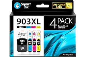 ‎SMART INK Smart Ink Kompatybilne Tusz Zamiennik do HP 903XL 903 XL (czteropak) z Zaawansowaną Technologią Chipu do użytku z Officejet 6950 Officejet Pro 6960 6970