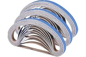 Shineboc Nastri Abrasivi 10 x 330 mm,30 Pezzi Nastro Abrasivo 120 Grane Carta Abrasiva per Levigatrice a Nastro per Lucidare Metallo, Legno