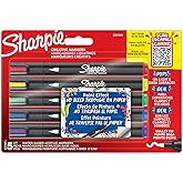 SHARPIE Creative Marker Akrilik Boya Kalemleri | Yuvarlak U&ccedil;lu Su Bazlı Boya Kalemi | M&uuml;rekkep Kağıda Ge&ccedil;irmez ve &Ccedil;oğu Y&uuml;zey 