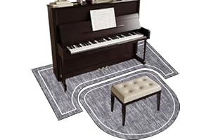 TEHOCWIZ Klavierteppich Antivibrationsmatte Klavier Akustik Polster Rutschfester Elektronisches Klavier Teppich Schlagzeugteppich für Klavier Elektronisches Klavier Studio 160 cm x 70 cm+110 cm x 110 cm