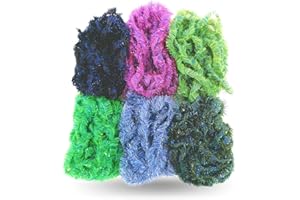 Fly Tying Scotland 6 Packs Lightning 15 Fritz Material -Makes Great Lures and Bugs- 15mm Blob added Blue flash - 2 Meters Per Pack (12 total), Blue,Lime,White,Pink,Black