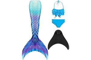 NAITOKE Dziewczyny cosplay syrenka kostium Dziewczyny ogon syrenki syreny kostium kąpielowy