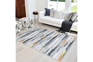 Tinyboy-hbq Dywanik, tradycyjny dywan, salon, puszysty dywan do sypialni, w paski, do salonu, duże nowoczesne dywany do salonu, miękki dywan, dywany z krótkim włosiem (czarne złoto, 80 x 120 cm)