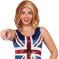 Ginger Pop Star Wig - 90s British Spice Pop Star Wig - Music Pop Star Fancy Dress Costume Accessory VE DAY COMMONWEALTH
