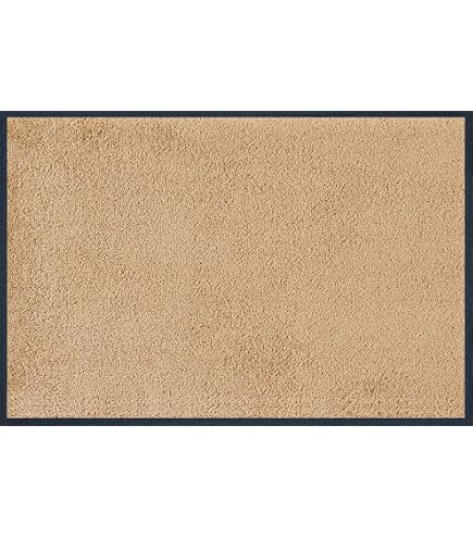 Wash+dry Fußmatte Champagner – 35x75 Cm, Waschbar, Beige, Für Innen & Außen, Rutschfest
