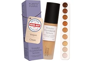 ‎PLANTS ARE PURPLE Wonder Foundation Serum - Make Up sanfte Deckkraft | Alle Hauttyp | Mit Hyaluronsäure + Squalan | Regenerierende Wirkung | Getöntes Gesichtsserum langanhaltender Glow | Plants Are Purple (Honey 30ml)