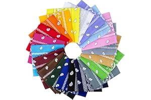 KOTASHION Bandana multiuso, modello unisex, bandana fazzoletto uomo, confezione mista di 20, utilizzabile come fascia per braccio, accessorio per capelli, bandana per animali domestici.
