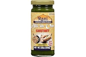 RANI BRAND AUTHENTIC INDIAN PRODUCTS Rani All-in-One Chutney 8.8oz (250g) Glass Jar ~ No Colors | Non-GMO | Kosher | Vegan | Gluten Free | Indian Origin