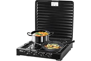 ZILAN 4 Flammiger Gaskocher | Campingkocher | Herd | 30/50 mbar | Propangas | Kochfeld | Gasherd| Gaskochfeld |Camping Kocher