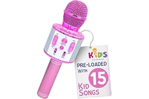 Move2Play, Kids Karaoke Microphone | Includes Bluetooth & 15 Pre-Loaded Nursery Rhymes | Birthday Gift for Girls, Boys & Toddlers | Girls Toy Ages 2, 3, 4-5, 6+ Years Old