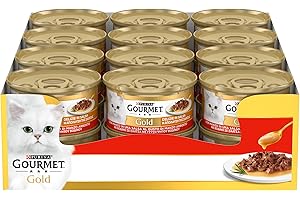 GOURMET Gold Delizie in Salsa Cibo Umido per Gatti Adulti Filettini con Manzo 24 Lattine da 85g