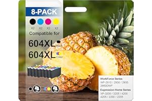 COLORAN 8-Pack 604XL Alta Resa Cartucce Compatibile per Epson 604 XL Multipack per Expression Home XP-2200 XP-2205 XP-3200 XP-3205 XP-4200 XP-4205 WorkForce WF-2910 WF-2930 WF-2935 WF-2950 (XL Capacità)