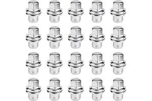 Bohaner 20Pcs M14x1.5 Wheel Nuts 22mm Hex Alloy Wheel Nuts Chrome Closed End M14x1.5 Lug Nuts with Floating Captive Washers LR068126 RRD500290 for Range Rover Sport Discovery 3&4 Range Rover L322