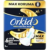 Orkid Ultra Hijyenik Ped Gece Ekstra Max (Boy 6) 8 Adet Ped