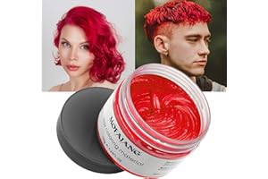 VOLLUCK Cera Para Tinte Capilar, Natural Temporal Hair Dye Wax, Spray Pelo Color para la Fiesta de Cumpleaños de Halloween 120 g (Rojo)